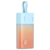 Powerbanki - Baseus Popsicle 5200mAh 20W z wbudowanym kablem Lightning niebiesko-pomarańczowy - miniaturka - grafika 1