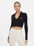 Bluzki damskie - Guess Bluzka V4RP02 Z3CC0 Czarny Regular Fit - miniaturka - grafika 1