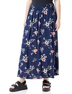 Spódnice - VERO MODA CURVE Vmeasy Maxi Skirt WVN Ga Cur spódnica maxi, Navy Blazer/Aop: fiona, 46 duże rozmiary - miniaturka - grafika 1