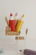 Kołdry i poduszki dla dzieci - Poduszka kredka welwetowa "Koral" - miniaturka - grafika 1