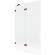 Parawany nawannowe - Mexen Lunar parawan nawannowy 2-skrzydłowy lewy 110 x 150 cm, transparent, różowe złoto - 897-110-100-60-00-L - miniaturka - grafika 1