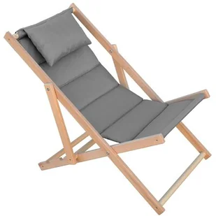 Leżak drewniany Classic Soft ROYOKAMP, 115x58x4 cm, stalowy - Leżaki ogrodowe - miniaturka - grafika 1