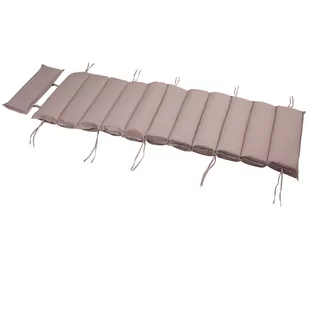 Leżak huśtawka z poduszką kremowy cętkowany 177x58x7cm - Poduszki ogrodowe - miniaturka - grafika 1