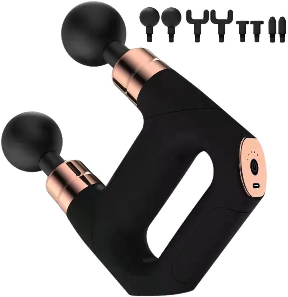 Pistolet do masażu podwójny masażer do pleców ciała mocny 8 końcówek