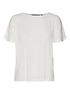 Koszulki i topy damskie - VERO MODA Damska koszulka Vmmarijune Ss Lace Top JRS, Snow White, XS - miniaturka - grafika 1