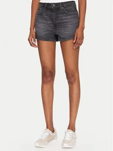 Guess Szorty jeansowe W5GD0Y D5M71 Czarny Regular Fit - Spodnie sportowe damskie - miniaturka - grafika 1