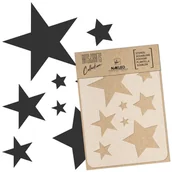 Scrapbooking - szablon malarski scrapbooking – craft // GWIAZDY – NIEBO - A3 (30x42cm) - miniaturka - grafika 1