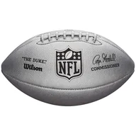 Piłka nożna - Wilson NFL Duke Metallic Edition Ball WTF1827XB, unisex, piłki do futbolu amerykańskiego, Srebrne - miniaturka - grafika 1