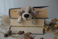 Zakładki do książek - Zakładka do książki beżowy PIES - miniaturka - grafika 1