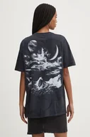 Koszulki sportowe damskie - Vans t-shirt bawełniany damski kolor granatowy VN000HHRBLK1 - miniaturka - grafika 1