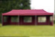 Altany ogrodowe - Garthen Zapasowy dach na składany namiot ogrodowy 3 x 9 m bordowy - miniaturka - grafika 1