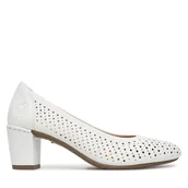 Czółenka - Czółenka Rieker CEO-41057-80 Biały - miniaturka - grafika 1