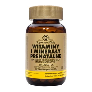 Solgar Witaminy i minerały prenatalne 60 tabletek - Witaminy i minerały - miniaturka - grafika 1