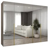 Szafy - Szafa uchylna otwierana ALICANTE 3 250 wys. 202 cm Kaszmir + u. Złoty - miniaturka - grafika 1