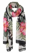 Apaszki i szaliki damskie - Szal damski Guess chusta długa wzorzysta w kwiaty - miniaturka - grafika 1