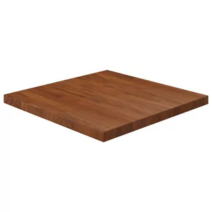 Kwadratowy blat do stolika, ciemnobrązowy, 70x70x4 cm, lity dąb! Lumarko! - Meble modułowe i akcesoria - miniaturka - grafika 1