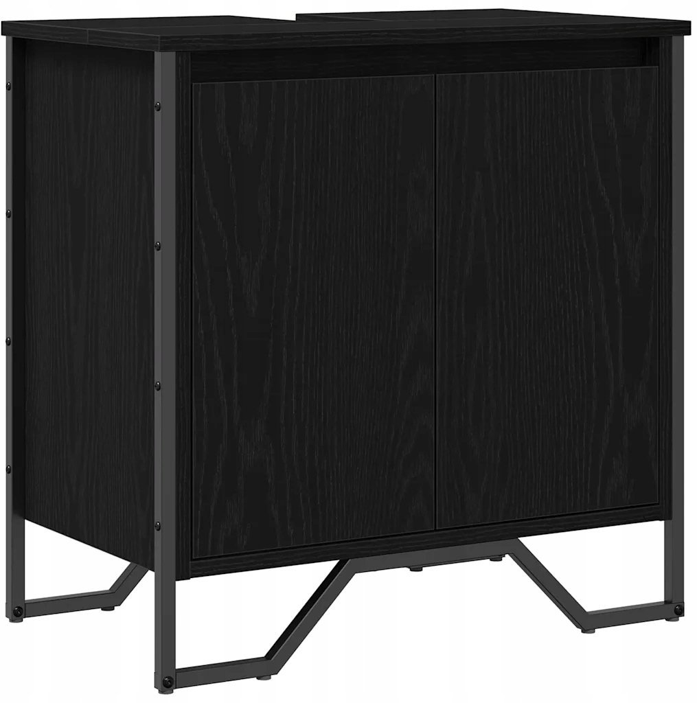 Szafka pod umywalkę Czarny dąb 60x35x60 cm Płyta wiórowa