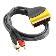 Pozostałe akcesoria sieciowe - Przyłącze wtyk SCART (EURO) na 2 wtyki RCA (cinch) Audio P-K 1.2m - miniaturka - grafika 1