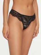 Majtki damskie - Hunkemöller Stringi Daisy 206017 Czarny - miniaturka - grafika 1