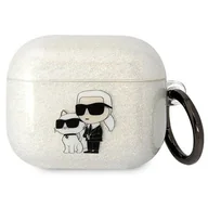 Akcesoria do słuchawek - Karl Lagerfeld KLA3HNKCTGT Airpods 3 cover transparent Gliter Karl&Choupette - miniaturka - grafika 1
