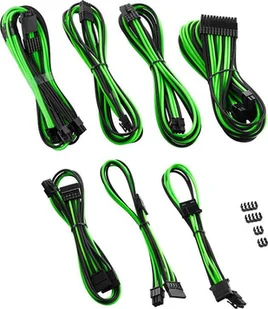 CableMod CableMod C-Series PRO ModMesh 12VHPWR Cable Kit for Corsair RM, RMi, RMx Black Label - black/light green - Kable komputerowe i do monitorów - miniaturka - grafika 1