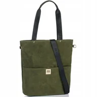 Torebki damskie - Torebka MONNARI Torba SHOPPER Duża Praktyczna Zamszowa PREMIUM Zielona - miniaturka - grafika 1