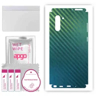 Szkła hartowane na telefon - Folia naklejka skórka strukturalna na TYŁ+BOKI do Samsung Galaxy Note 10 5G -  Carbon Kameleon CAKA1 - apgo SKINS - miniaturka - grafika 1