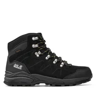 Buty trekkingowe męskie - Trekkingi Jack Wolfskin Refugio Texapore Mid M 4049841 Czarny - miniaturka - grafika 1