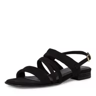 Sandały damskie - MARCO TOZZI Płaskie sandały damskie 2-28116-38, czarny, 39 eu - miniaturka - grafika 1