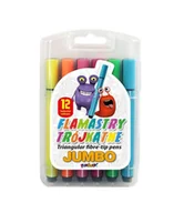 Przybory szkolne - Titanum Flamastry trójkątne Jumbo 12 kolorów - miniaturka - grafika 1