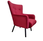 Fotele - Fotel TULIP USZAK nogi czarne - miniaturka - grafika 1