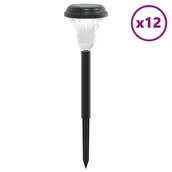 Lampy ogrodowe - vidaXL Solarne lampki ogrodowe, z kolcem, 12 szt., białe światło - miniaturka - grafika 1