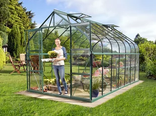 VITAVIA szklarnia ogrodowa Diana 11500, zielona - 11,5 m2, (2,57 m x 4,45 m) szkło hartowane + baza - Szklarnie ogrodowe VITAVIA szklarnia ogrodowa Diana 11500, zielona - 11,5 m2, (2,57 m x 4,45 m) szkło hartowane + baza - Szklarnie ogrodowe - miniaturka - grafika 5