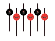 Słomki do napojów - Słomki urodzinowe Pirat - 6 szt. - miniaturka - grafika 1