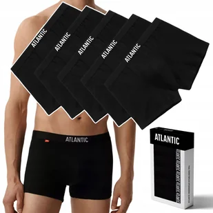 Bokserki męskie 5 PAR Sportowe Bawełniane Szorty ATLANTIC 5BMH-011 - M - Majtki męskie - miniaturka - grafika 1