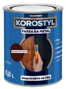 Farby wewnętrzne - Farba Na Metal 3W1 Korostyl Brązowy Ral 8016 0,8L Goldmurit - miniaturka - grafika 1