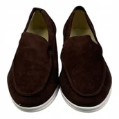 Mokasyny męskie - Mokasyny męskie zamszowe Old Money 44 - miniaturka - grafika 1