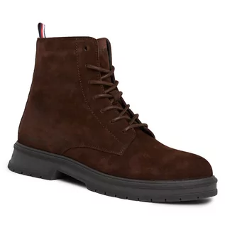 Botki męskie - Trzewiki Tommy Hilfiger Hilfiger Core Suede Boot FM0FM04674 Cocoa GT6 - grafika 1