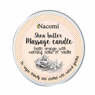Nacomi świeca do masażu na bazie masła shea pomarańcza z wanilią 150 g - Olejki i świece do masażu - miniaturka - grafika 1