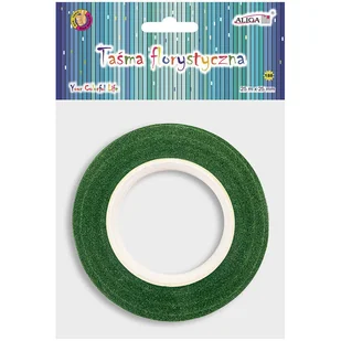 TAŚMA FLORYSTYCZNA - zielona 25mmx25m - ALIGA - Scrapbooking - miniaturka - grafika 1