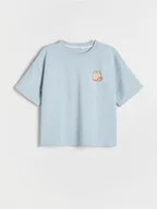 Koszulki dla dziewczynek - Reserved - T-shirt z nadrukiem Pusheen - jasnoniebieski - miniaturka - grafika 1