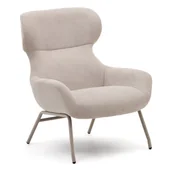 Fotele - Beżowy fotel Belina – Kave Home - miniaturka - grafika 1