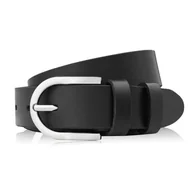 Paski - PASEK DAMSKI SKÓRZANY CZARNY 90 CM ZE SREBRNĄ KLAMRĄ PAOLO PERUZZI PG-01-BLS-90 - miniaturka - grafika 1