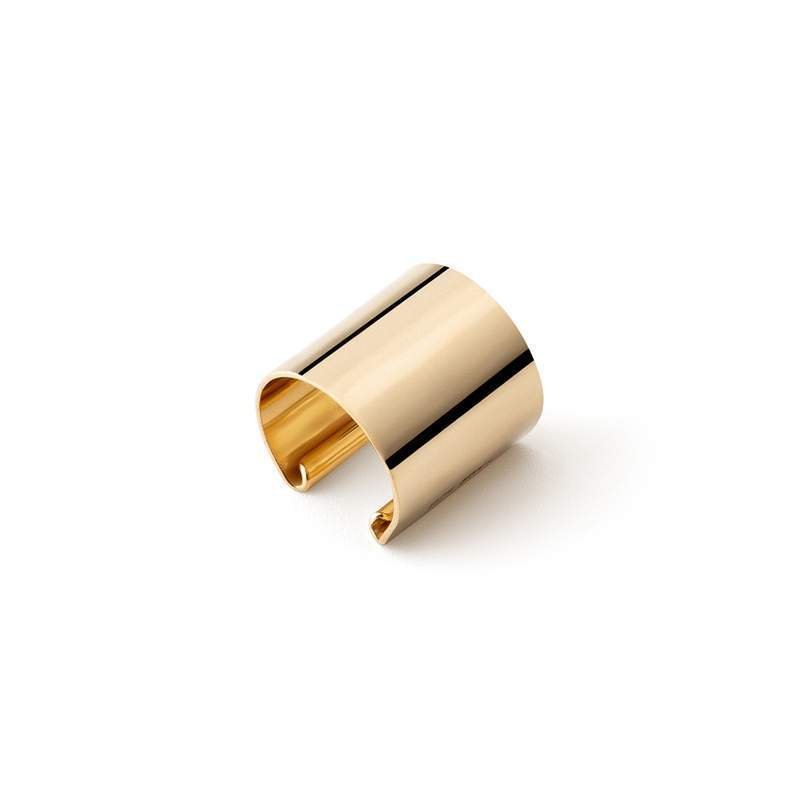 Kolczyk nausznica 1 cm, srebro 925 : Srebro - kolor pokrycia - Pokrycie żółtym 18K złotem