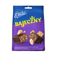 Cukierki - E. Wedel Bajeczny Cukierki orzechowe arachidowe z wafelkami w czekoladzie deserowej 240 g - miniaturka - grafika 1