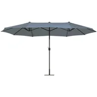 Parasole ogrodowe - Beliani Duży parasol ogrodowy 460 cm - antracytowy SIBILLA antrazyt - miniaturka - grafika 1