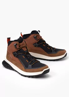 Buty outdoorowe męskie brązowe ECCO ULT-TRN M MID WP - Buty trekkingowe męskie - miniaturka - grafika 1