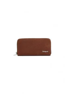 Desigual Women's Accessories PU Long Bi-Fold Wallet, Brown, brązowy, 21 - Portfele - miniaturka - grafika 1