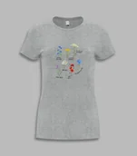 Koszulki i topy damskie - KOSZULKA DAMSKA - KWIATY POLNE Szary M - miniaturka - grafika 1