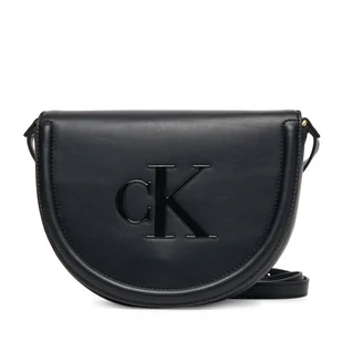 Torebka Calvin Klein Bold Ck Saddle Crossbody LV04F3221G Czarny - Torebki damskie - miniaturka - grafika 1